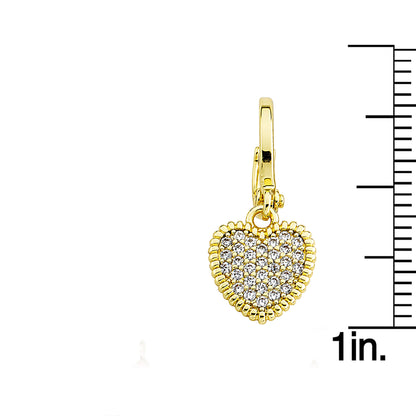 Micro Pave Heart Earring