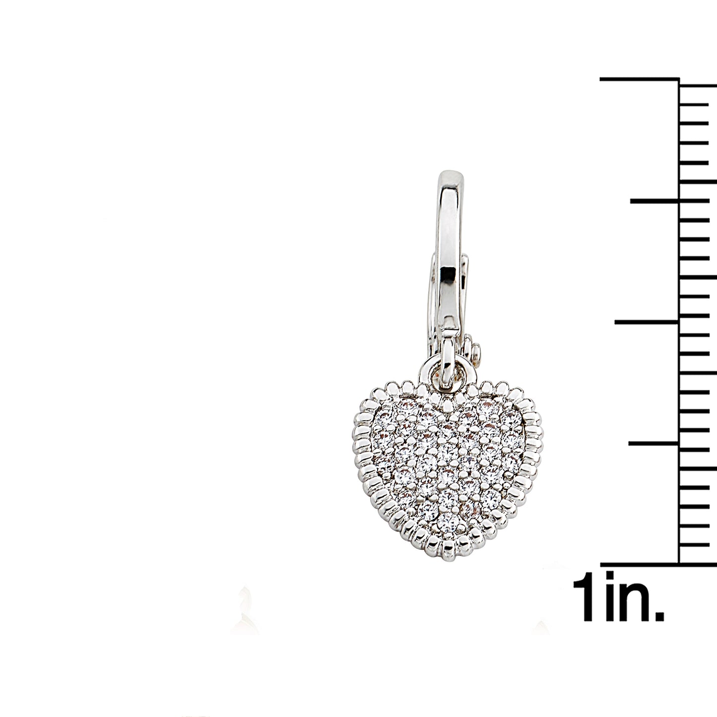 Micro Pave Heart Earring