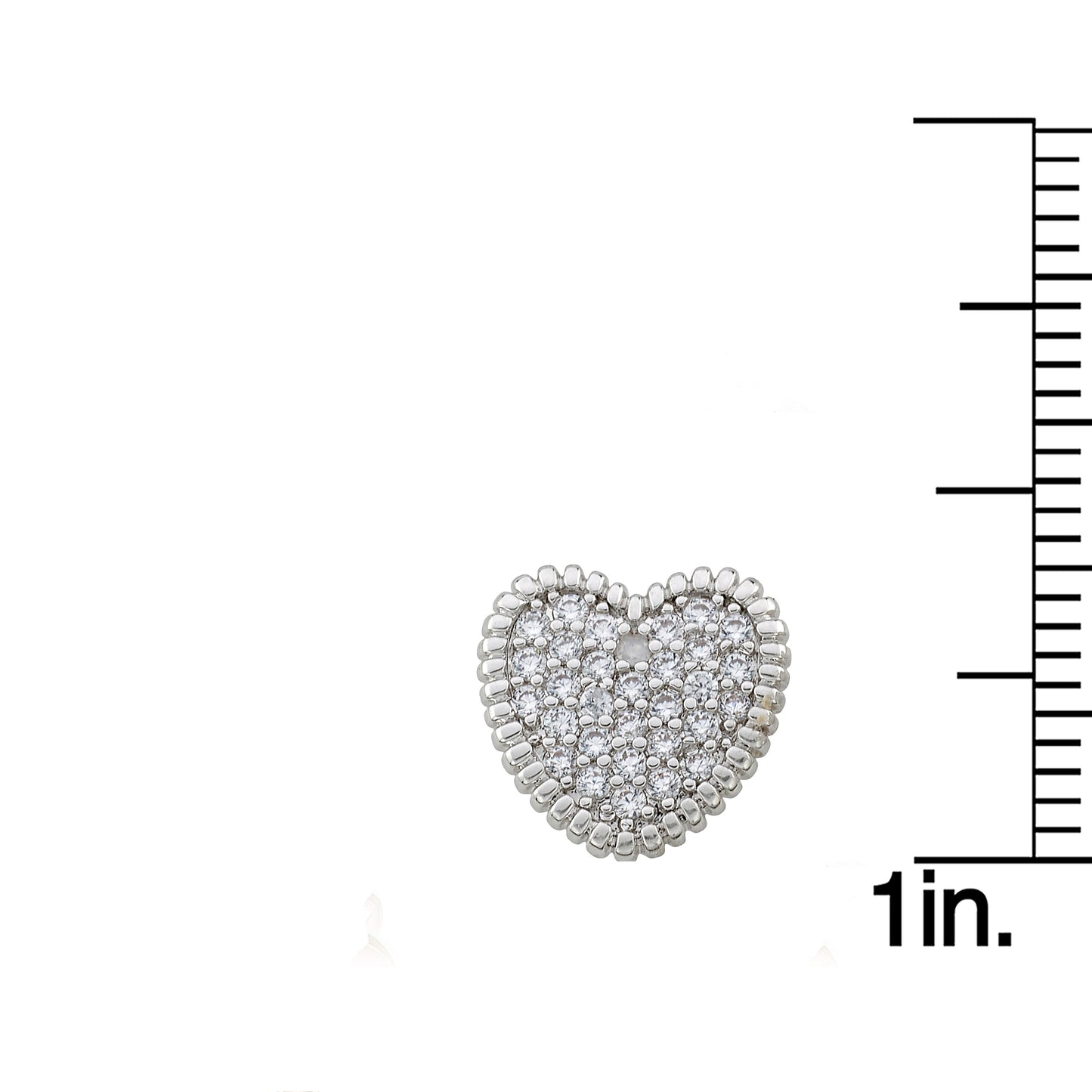 Micro Pave Heart Earring