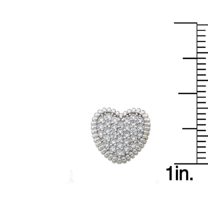 Micro Pave Heart Earring