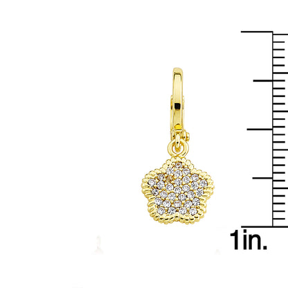 Micro Pave Flower Earring