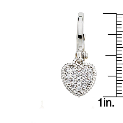 Micro Pave Heart Earring