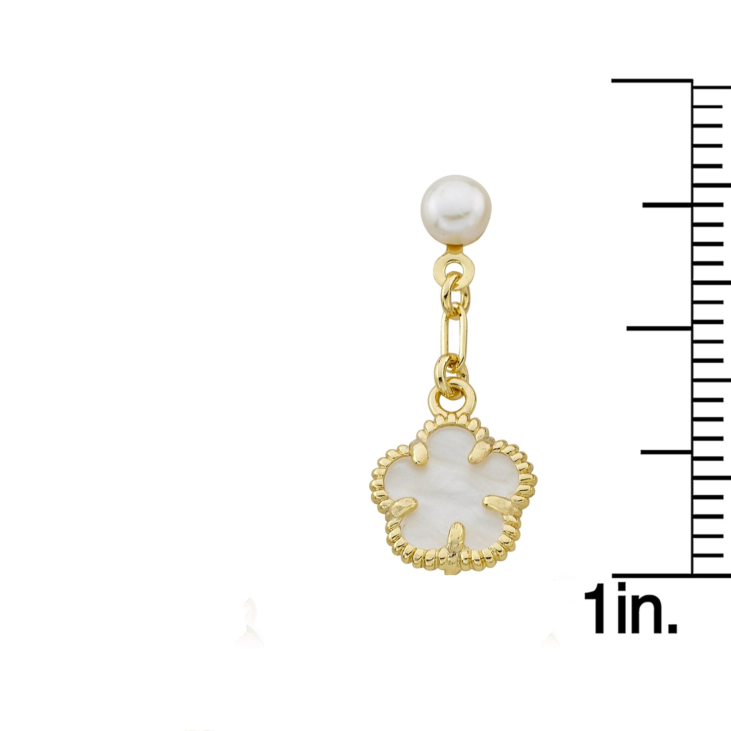 Mother of Pearl Flower Dangle Earring