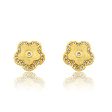 LMTS Classic! Flower Cz Frame Stud Earring