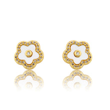 LMTS Classic! Mother Of Pearl Flower Stud Earring