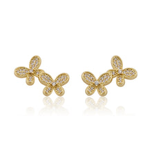 LMTS Classic! Pave Double Butterfly Stud Earring