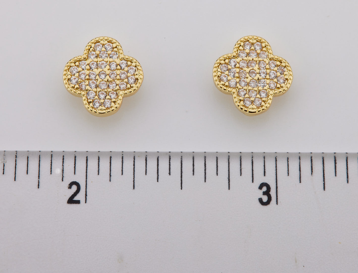 LMTS Classic! Pave Clover Stud Earring