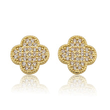 LMTS Classic! Pave Clover Stud Earring