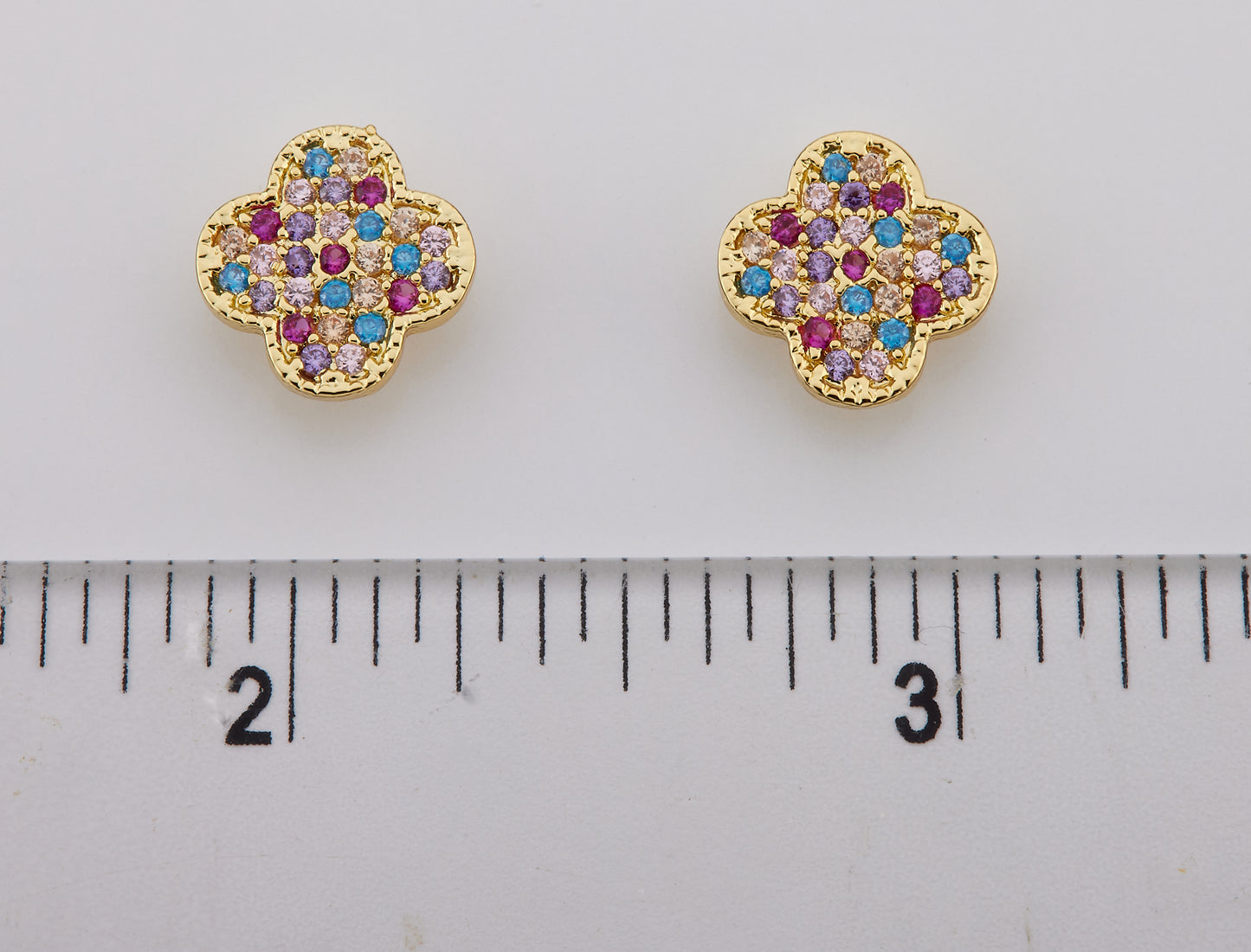 LMTS Classic! Pave Clover Stud Earring