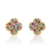 LMTS Classic! Pave Clover Stud Earring