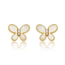 LMTS Classic! Mother Of Pearl Butterfly Stud Earring