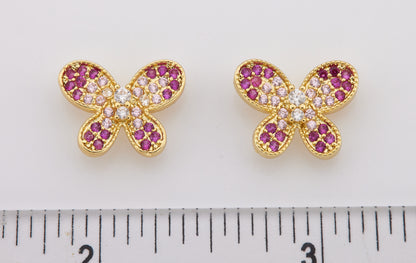 LMTS Classic! Pave Butterfly Stud Earring