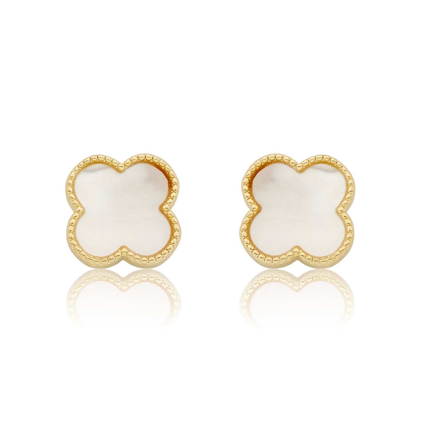 LMTS Classic! Mother Of Pearl Clover Stud Earring