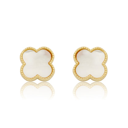 LMTS Classic! Mother Of Pearl Clover Stud Earring