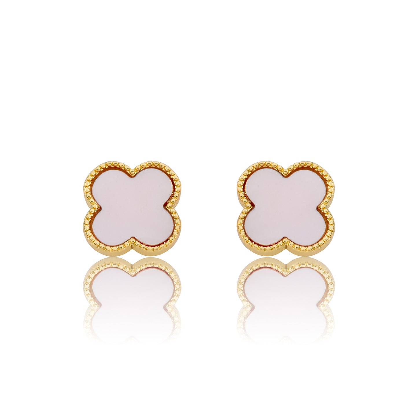 LMTS Classic! Mother Of Pearl Clover Stud Earring