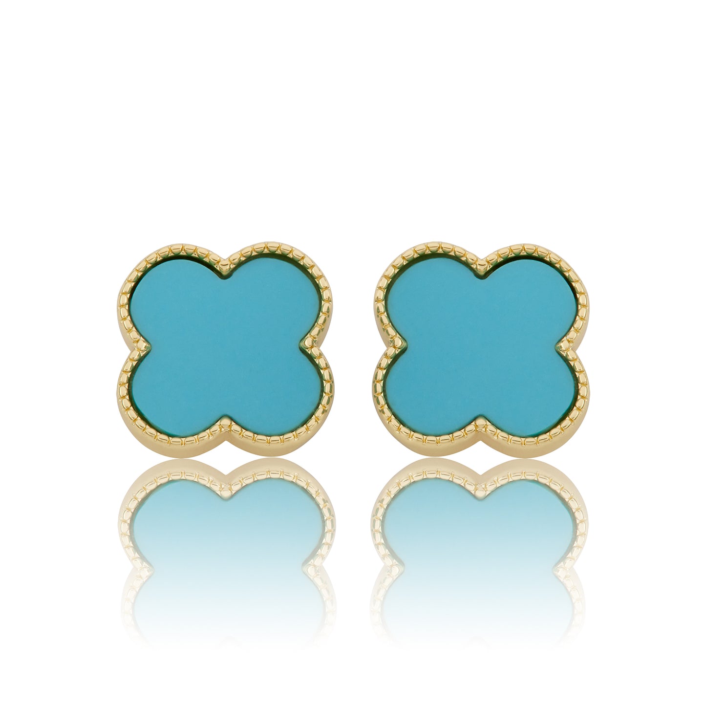 LMTS Classic! Mother Of Pearl Large Clover Stud Earring