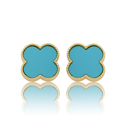 LMTS Classic! Mother Of Pearl Large Clover Stud Earring