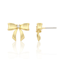 LMTS Classic! 14k Gold Plated Bow Stud Earring Wholesale