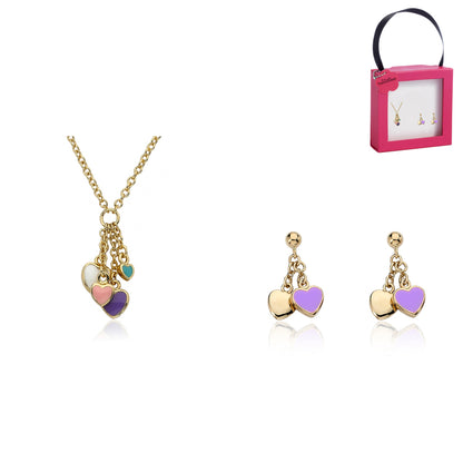 Heart Cluster Dangle Necklace Wholesale