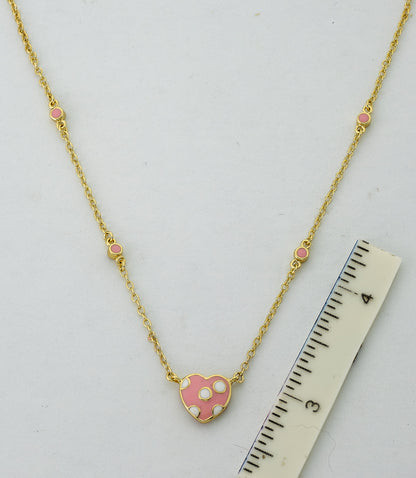 Polka Dot Heart Necklace Wholesale