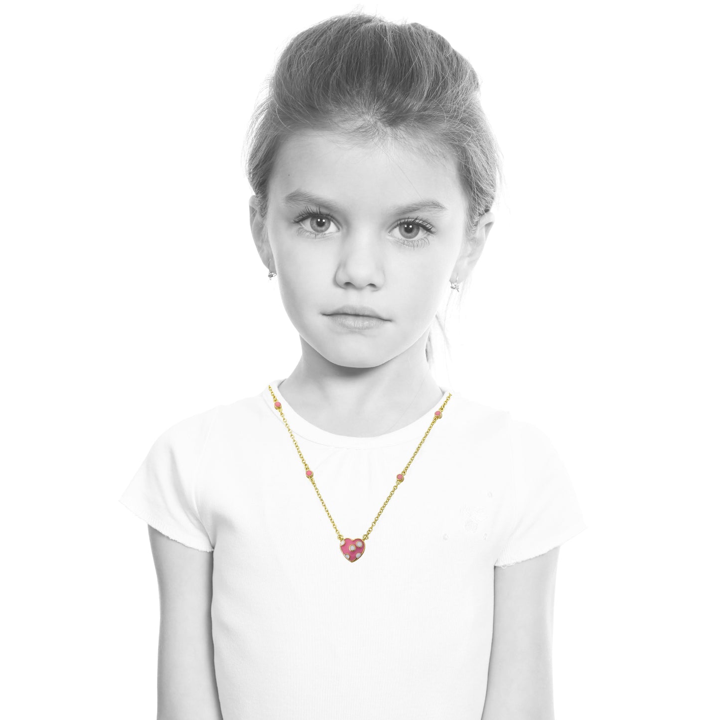 Polka Dot Heart Necklace Wholesale