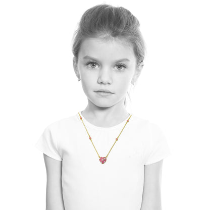 Polka Dot Heart Necklace Wholesale