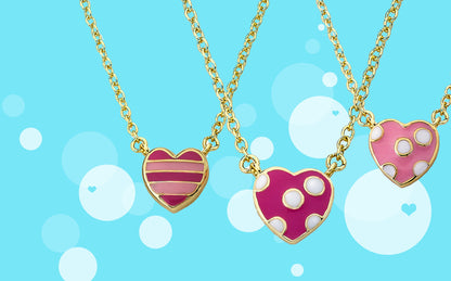Polka Dot Heart Necklace Wholesale