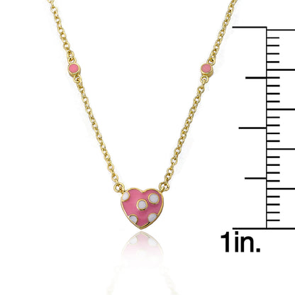Polka Dot Heart Necklace Wholesale