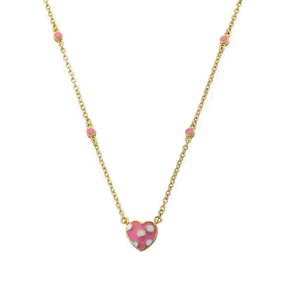 Polka Dot Heart Necklace Wholesale