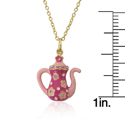 Crystal Tea Pot Necklace Wholesale