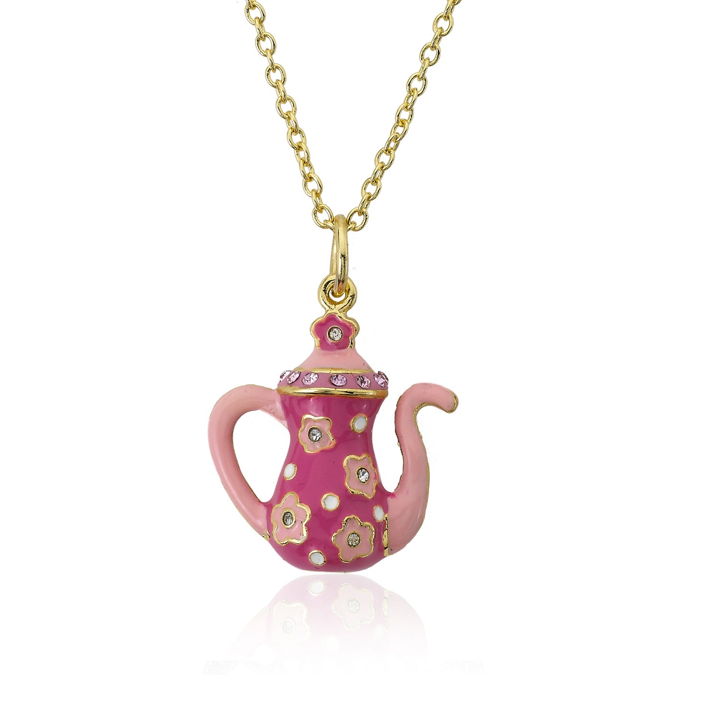 Crystal Tea Pot Necklace Wholesale