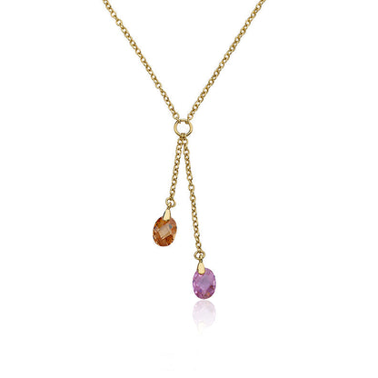 Crystal Drop Lariat Necklace Wholesale