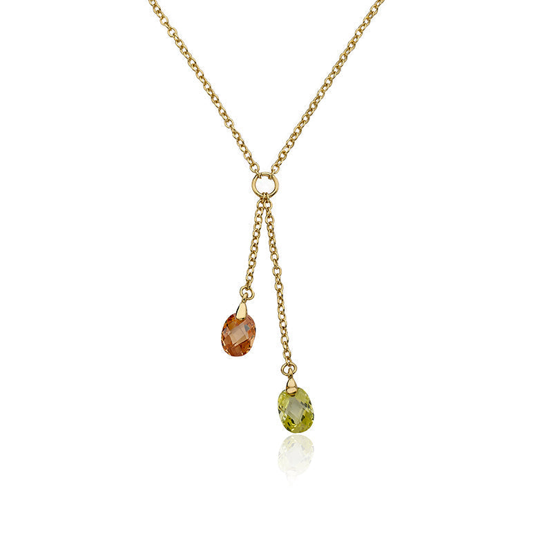Crystal Drop Lariat Necklace Wholesale