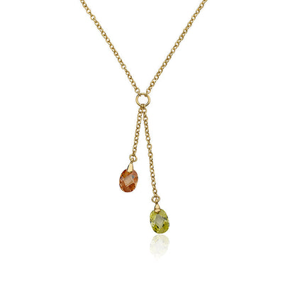 Crystal Drop Lariat Necklace Wholesale