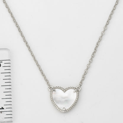 Mother Of Pearl Heart Necklace