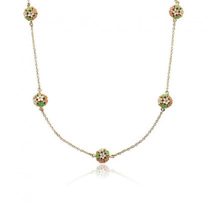 Pastel Flower Balls Necklace Wholesale