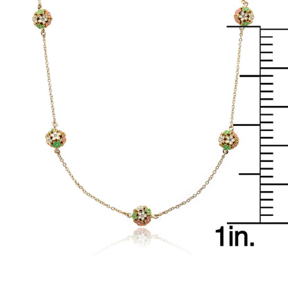 Pastel Flower Balls Necklace Wholesale
