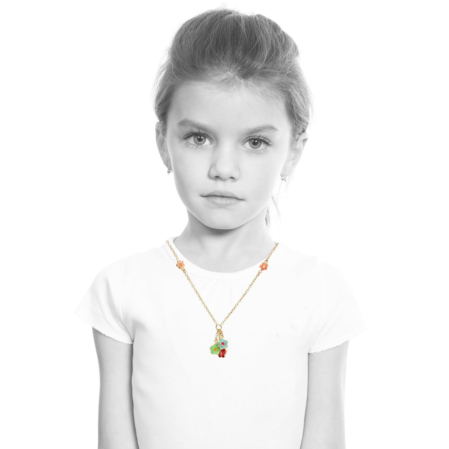 Butterfly And Flower Cluster Chain Necklace Wholesale