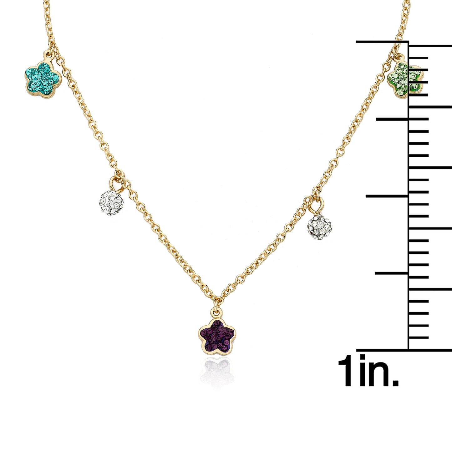 Crystal Flowers Dangle Necklace Wholesale