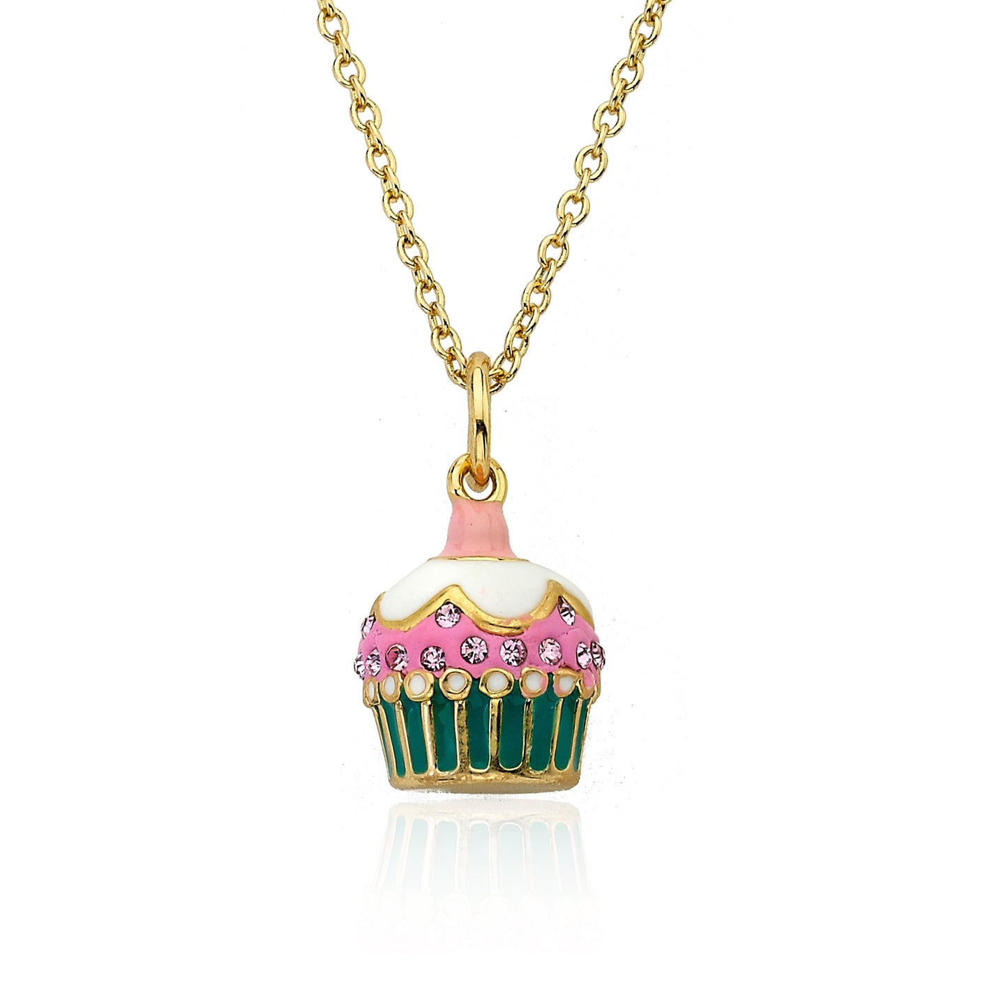 Sparkle Sweet Crystal Cupcake Necklace Wholesale