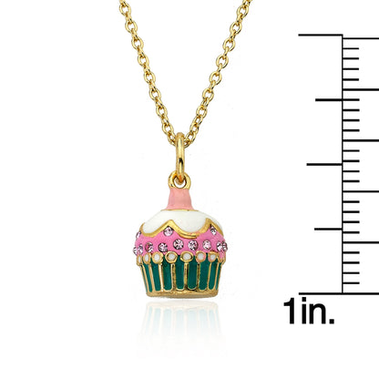 Sparkle Sweet Crystal Cupcake Necklace Wholesale
