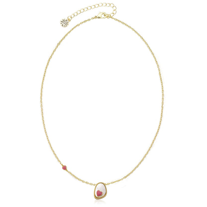 Mother Of Pearl Heart Necklace Wholesale