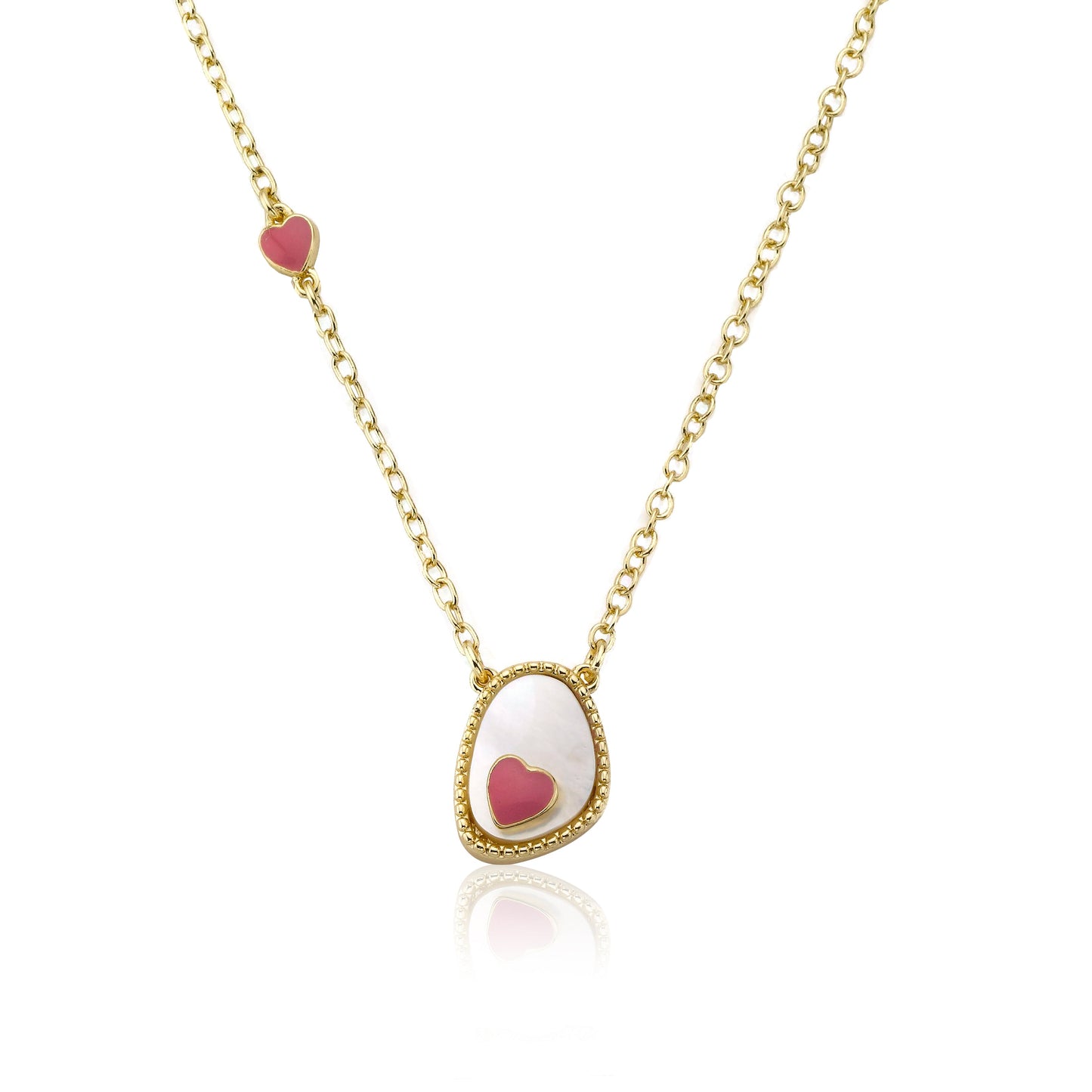 Mother Of Pearl Heart Necklace Wholesale