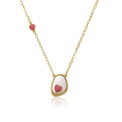 Mother Of Pearl Heart Necklace Wholesale