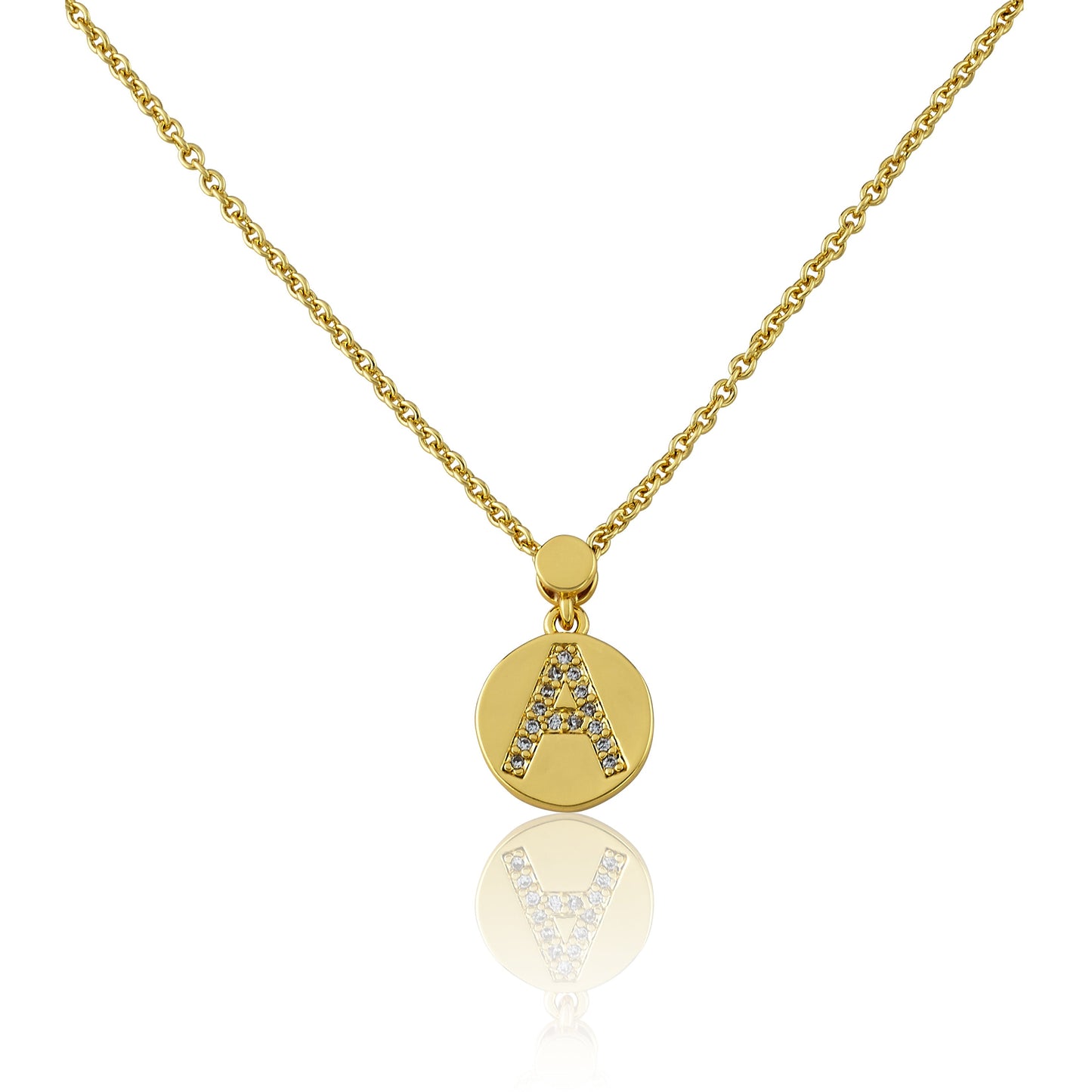 LMTS Classic! Initial Disc Pendant Necklace Wholesale