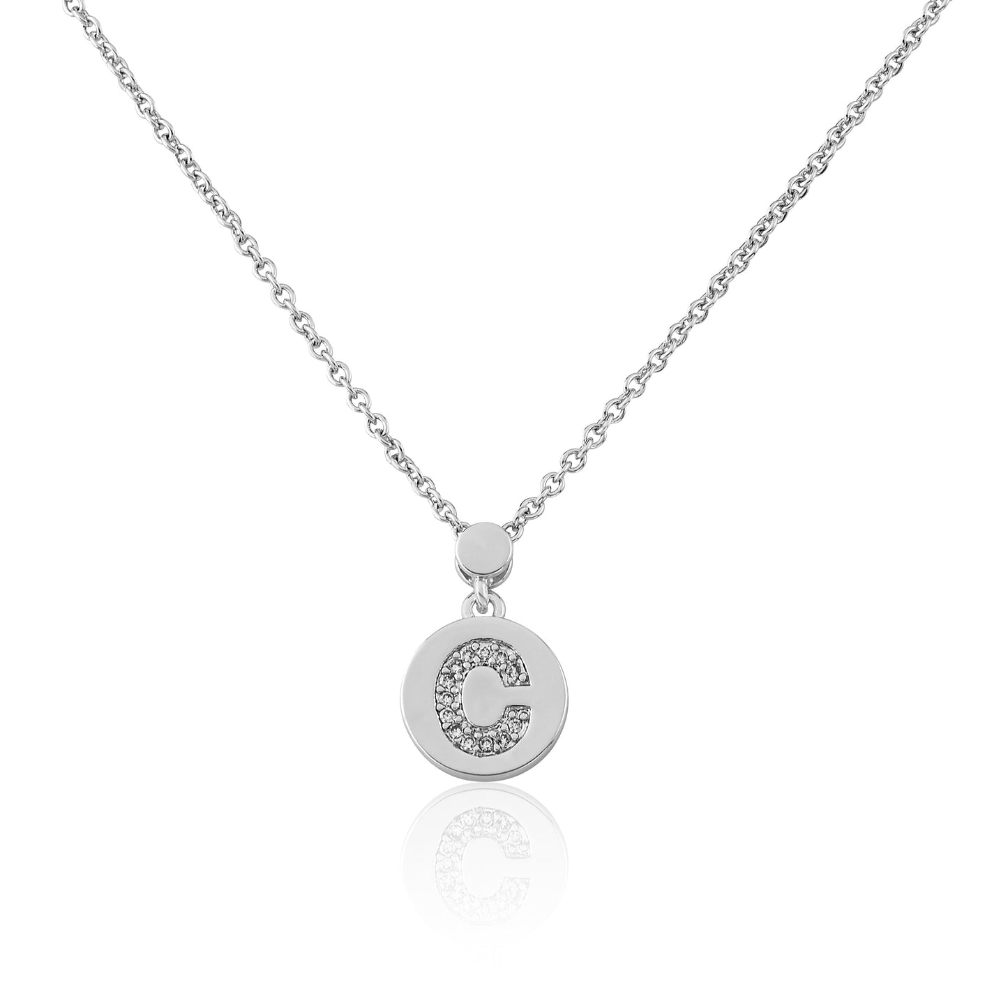 LMTS Classic! Initial Disc Pendant Necklace Wholesale