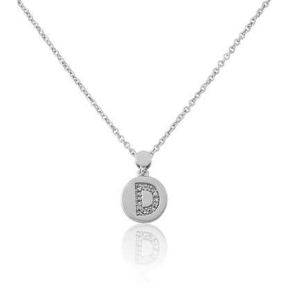 LMTS Classic! Initial Disc Pendant Necklace Wholesale