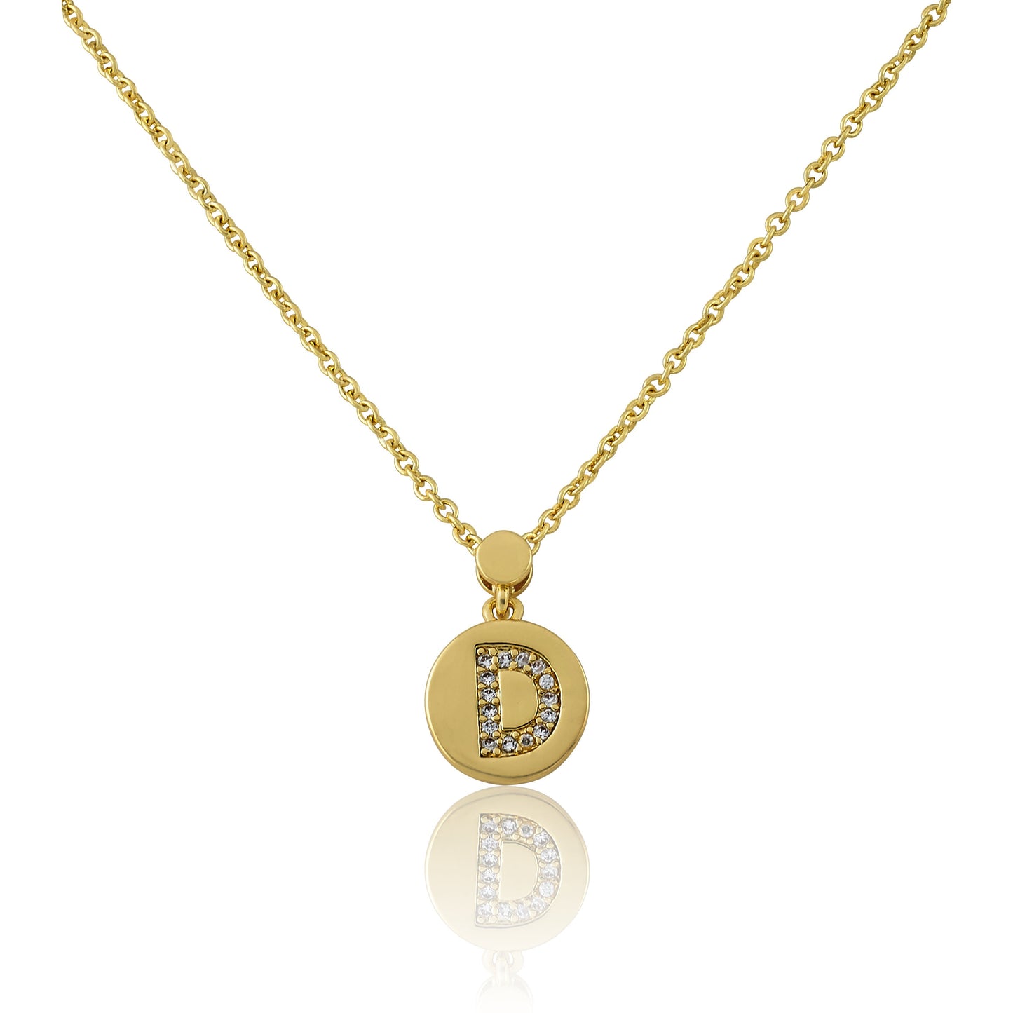 LMTS Classic! Initial Disc Pendant Necklace Wholesale