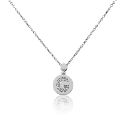 LMTS Classic! Initial Disc Pendant Necklace Wholesale