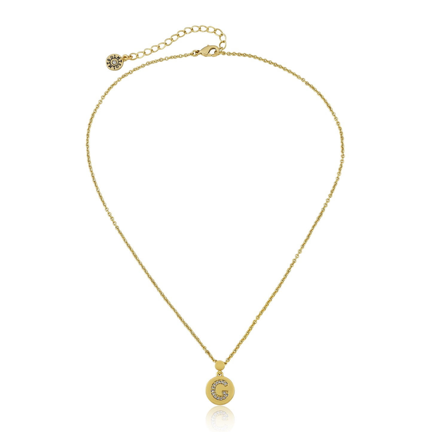 LMTS Classic! Initial Disc Pendant Necklace Wholesale